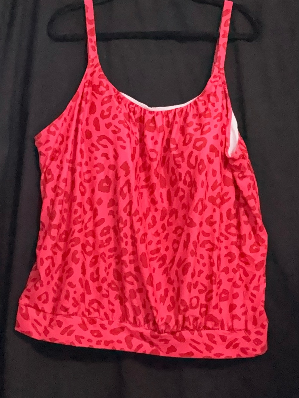 Meet Curve Plus Size Leopard Print Blouson Tankini Swim Top